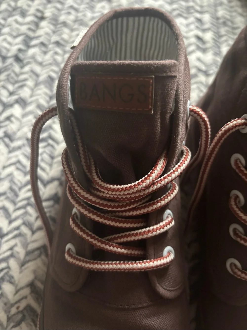 Bangs Classic Brown High Tops Shoes Women’s 9 Men’s 7.5 Fall Vintage Style